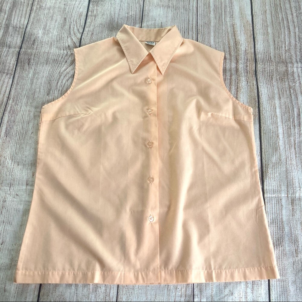 Vintage 60s Basic Button Down Tank Top